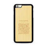 Coque de protection en bois véritable fabriquée en France pour  sur le thème de la plage, de l'été et vanlife.