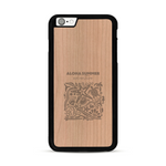 Coque de protection en bois véritable fabriquée en France pour  sur le thème de la plage, de l'été et vanlife.