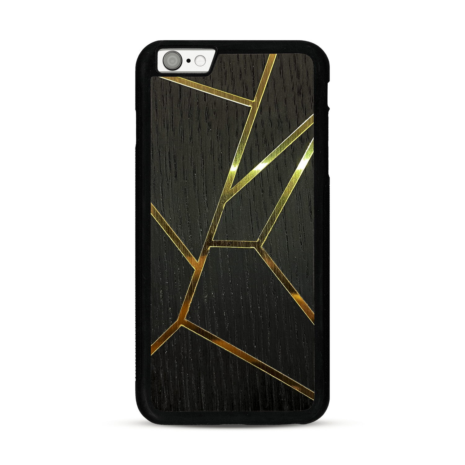 Coque de protection en bois véritable fabriquée en France pour  alliant plusieurs essences de bois pour représenter des fragments design