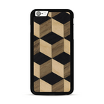 Coque de protection en bois véritable fabriquée en France pour  alliant plusieurs essences de bois pour représenter un classique intemporel de la marqueterie
