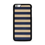 Coque de protection en bois véritable fabriquée en France pour  alliant plusieurs essences de bois pour représenter une marinière