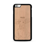 Coque de protection en bois véritable fabriquée en France pour  avec gravure personnalisée à partir d'une photo, d'une image, d'un logo, des initials ou d'une phrase