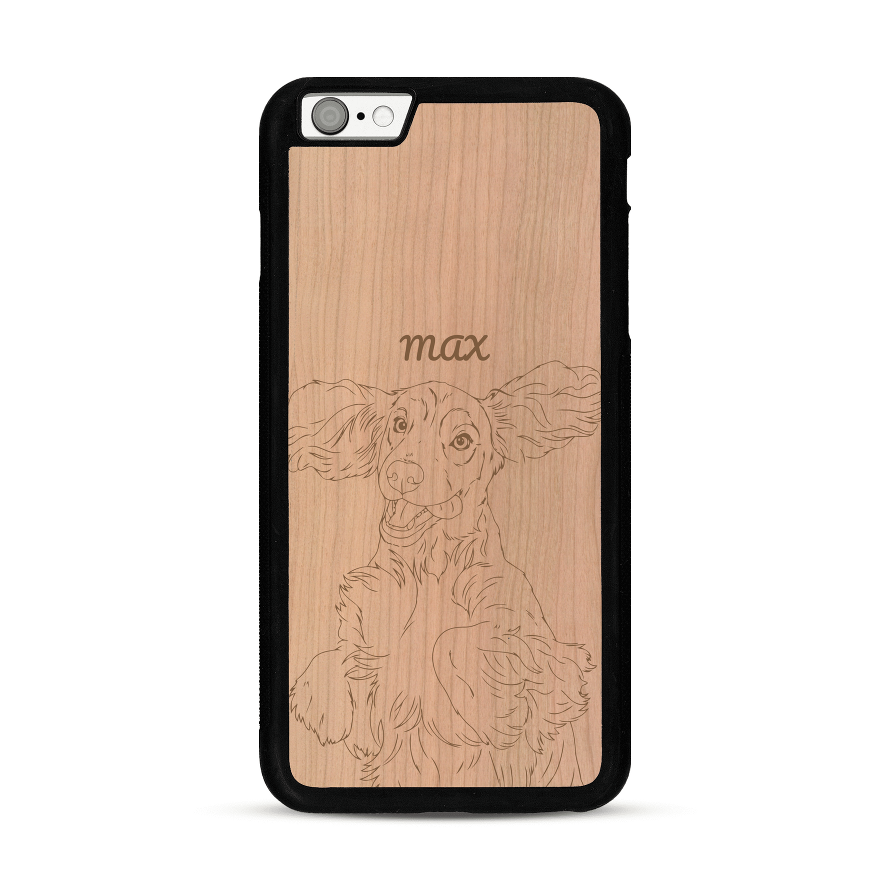 Coque de protection en bois véritable fabriquée en France pour  avec gravure personnalisée à partir d'une photo, d'une image, d'un logo, des initials ou d'une phrase