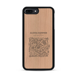 Coque de protection en bois véritable fabriquée en France pour  sur le thème de la plage, de l'été et vanlife.