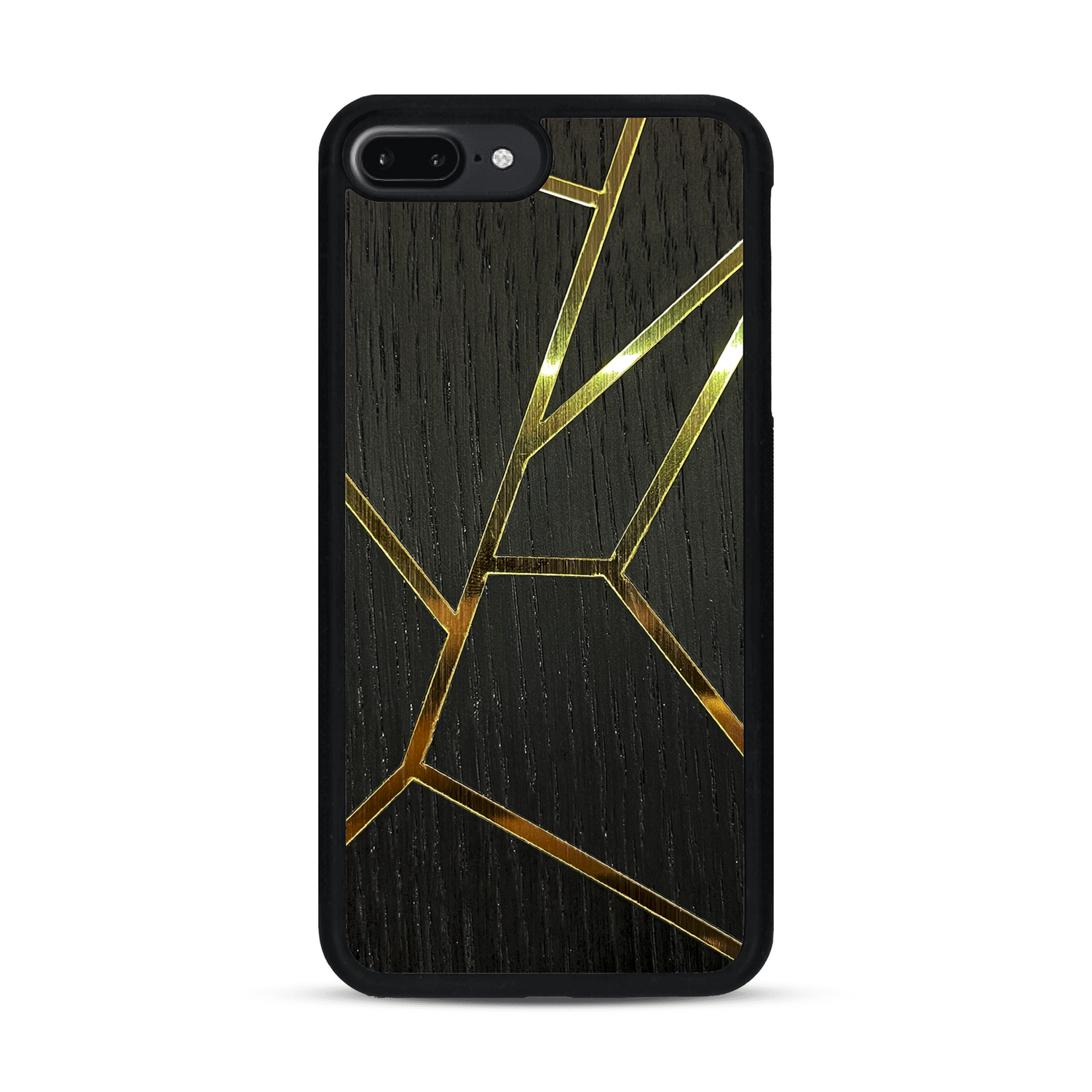 Coque de protection en bois véritable fabriquée en France pour  alliant plusieurs essences de bois pour représenter des fragments design