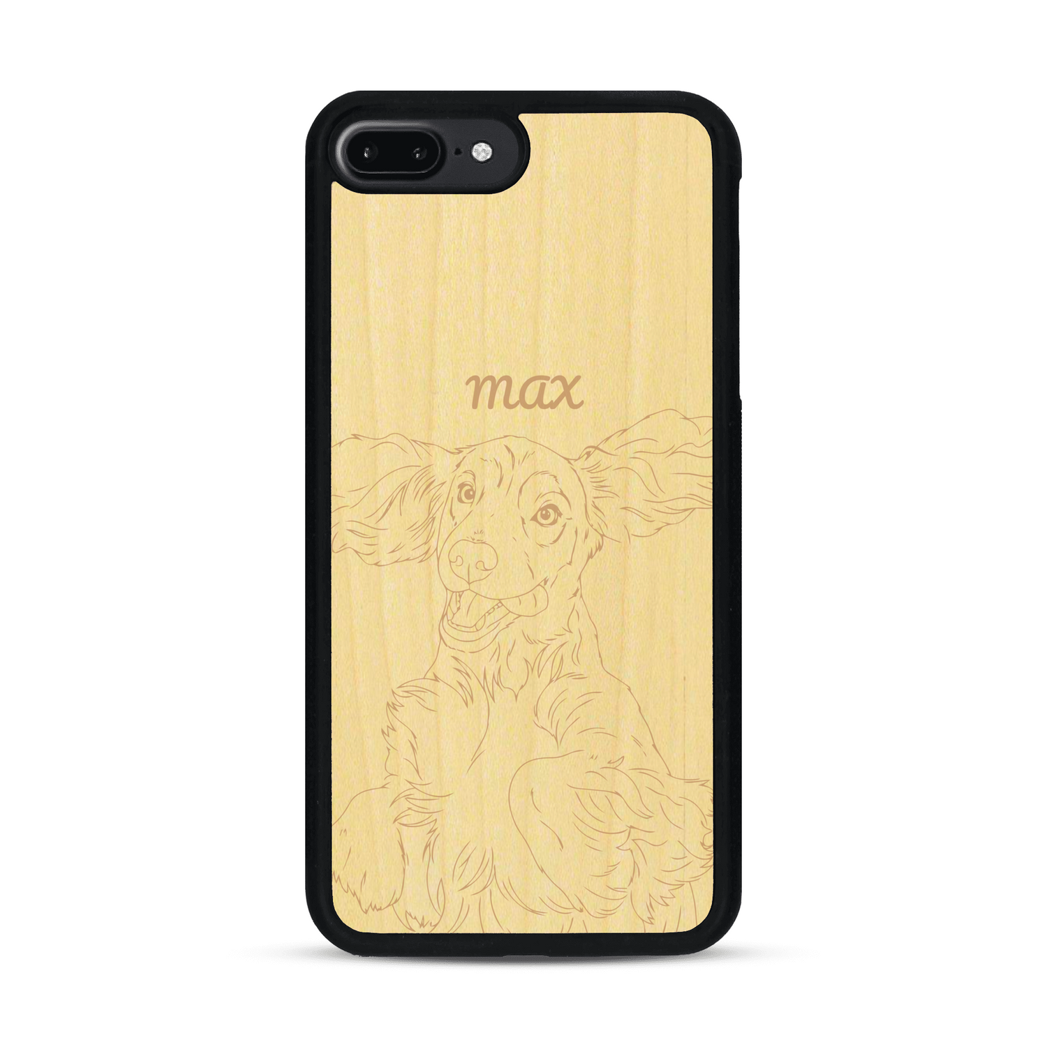 Coque de protection en bois véritable fabriquée en France pour  avec gravure personnalisée à partir d'une photo, d'une image, d'un logo, des initials ou d'une phrase