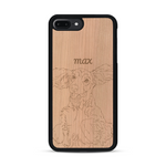 Coque de protection en bois véritable fabriquée en France pour  avec gravure personnalisée à partir d'une photo, d'une image, d'un logo, des initials ou d'une phrase