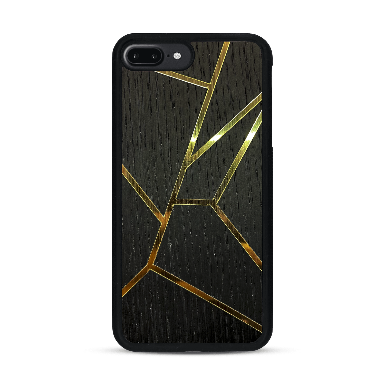 Coque de protection en bois véritable fabriquée en France pour  alliant plusieurs essences de bois pour représenter des fragments design