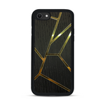 Coque de protection en bois véritable fabriquée en France pour  alliant plusieurs essences de bois pour représenter des fragments design