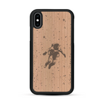 Coque de protection en bois véritable fabriquée en France pour  sur le thème des astronautes