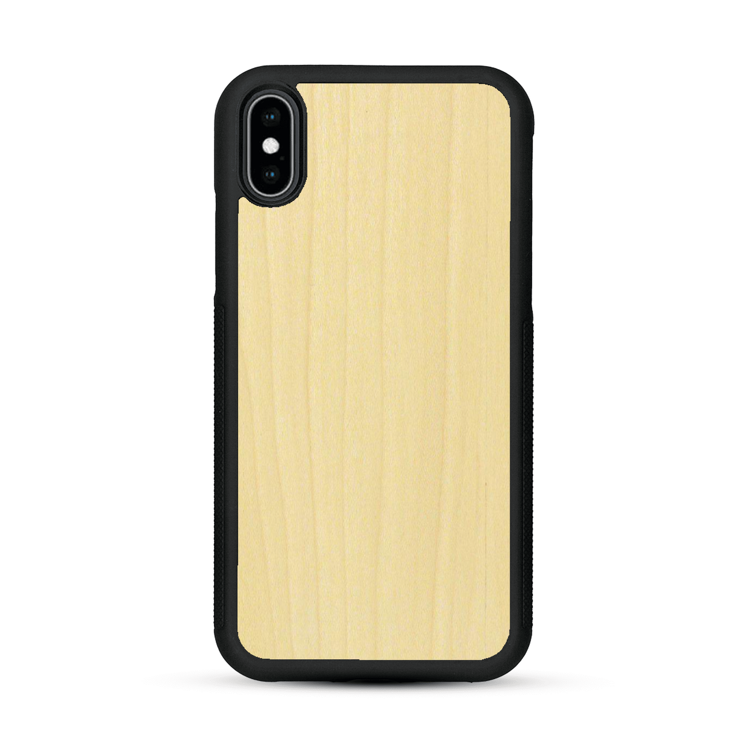 Coque de protection en bois véritable fabriquée en France pour  sans gravure avec un design minimaliste et moderne