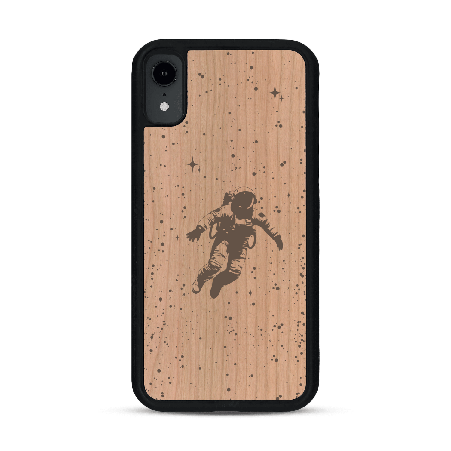 Coque de protection en bois véritable fabriquée en France pour  sur le thème des astronautes