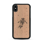 Coque de protection en bois véritable fabriquée en France pour  sur le thème des astronautes