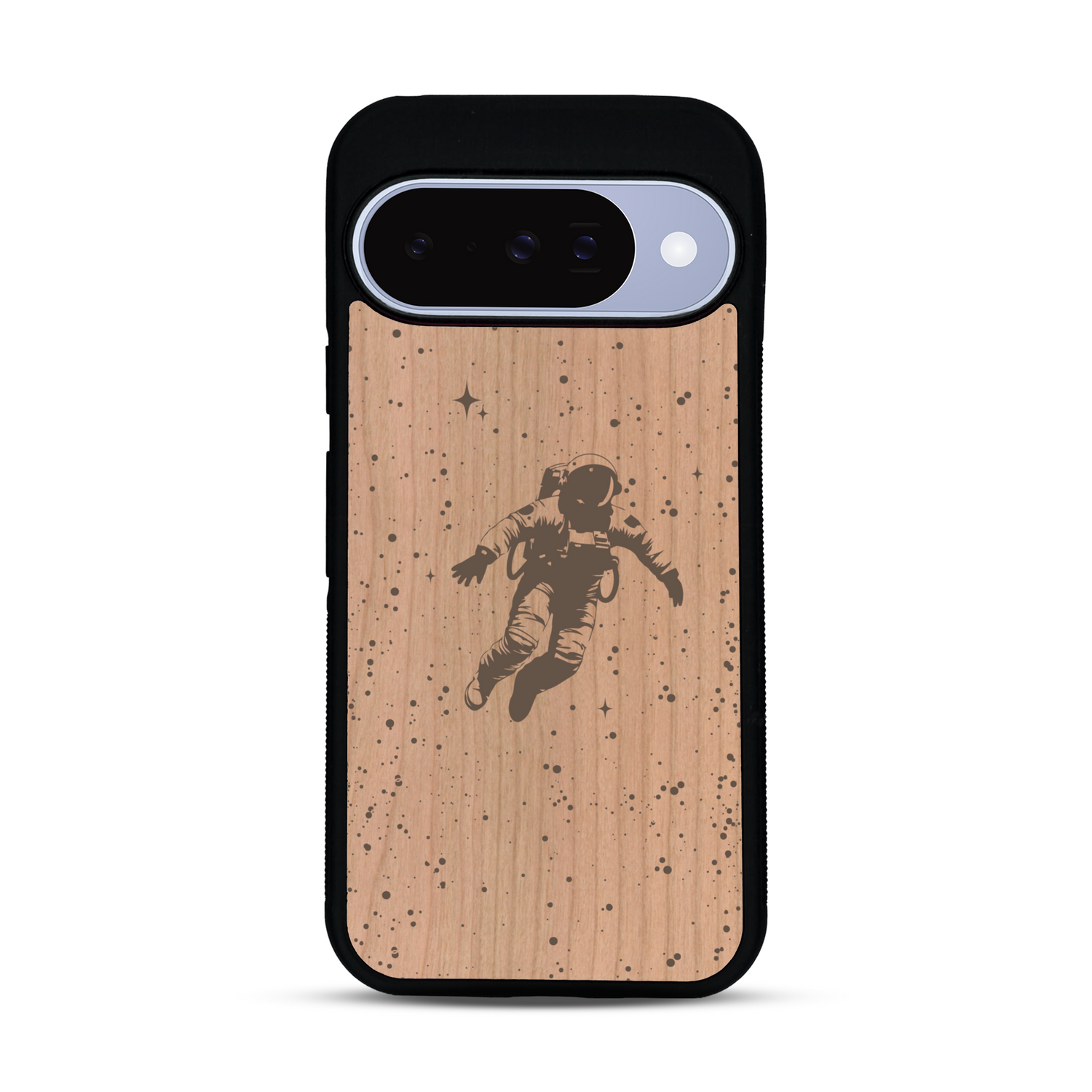 Coque de protection en bois véritable fabriquée en France pour  sur le thème des astronautes