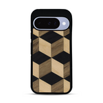Coque de protection en bois véritable fabriquée en France pour  alliant plusieurs essences de bois pour représenter un classique intemporel de la marqueterie