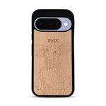 Coque de protection en bois véritable fabriquée en France pour  avec gravure personnalisée à partir d'une photo, d'une image, d'un logo, des initials ou d'une phrase