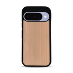 Coque de protection en bois véritable fabriquée en France pour  sans gravure avec un design minimaliste et moderne