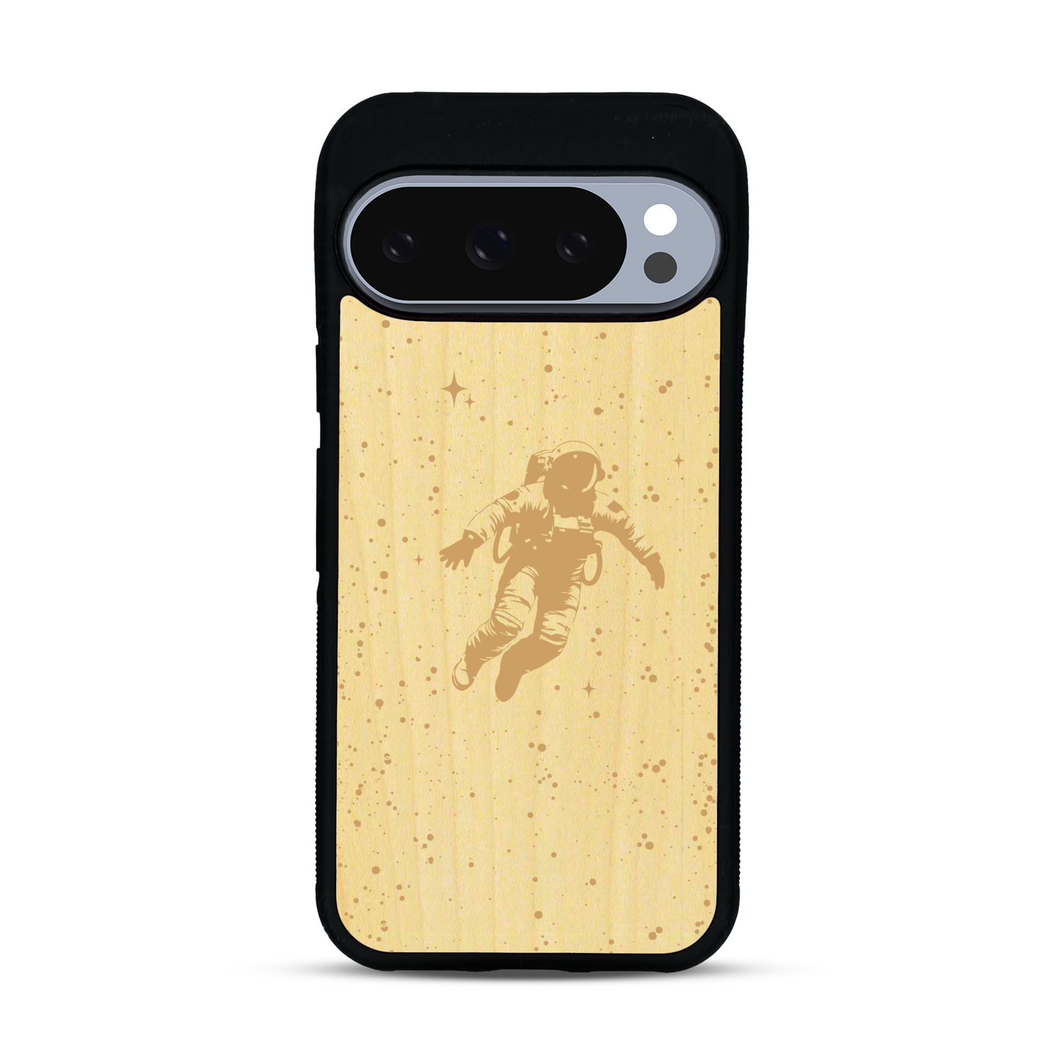 Coque de protection en bois véritable fabriquée en France pour  sur le thème des astronautes