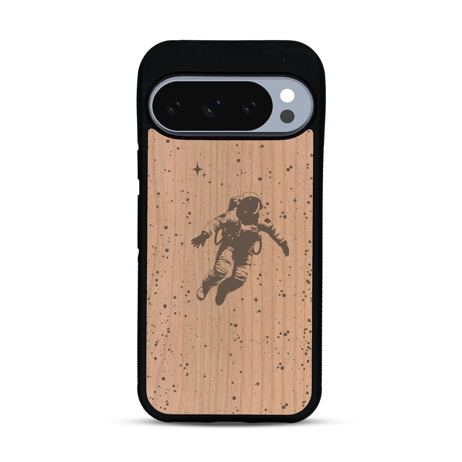 Coque de protection en bois véritable fabriquée en France pour  sur le thème des astronautes