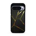 Coque de protection en bois véritable fabriquée en France pour  alliant plusieurs essences de bois pour représenter des fragments design