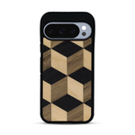 Coque de protection en bois véritable fabriquée en France pour  alliant plusieurs essences de bois pour représenter un classique intemporel de la marqueterie