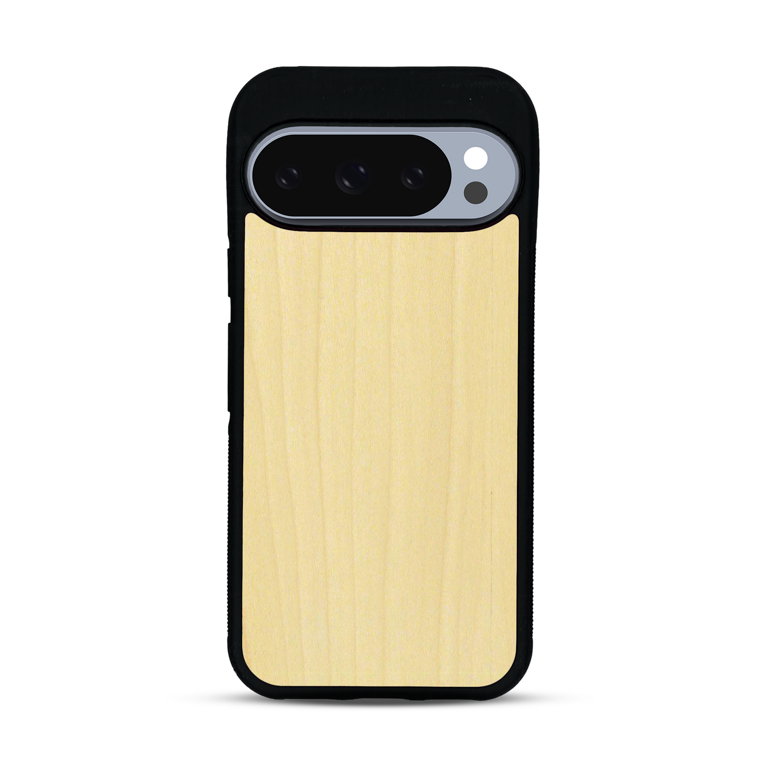 Coque de protection en bois véritable fabriquée en France pour  sans gravure avec un design minimaliste et moderne