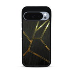 Coque de protection en bois véritable fabriquée en France pour  alliant plusieurs essences de bois pour représenter des fragments design