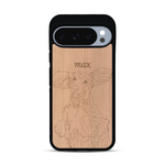 Coque de protection en bois véritable fabriquée en France pour  avec gravure personnalisée à partir d'une photo, d'une image, d'un logo, des initials ou d'une phrase