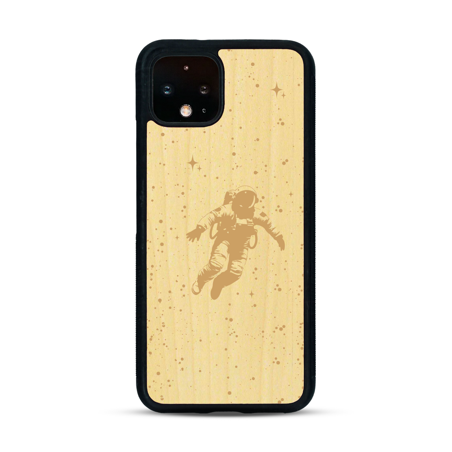 Coque de protection en bois véritable fabriquée en France pour  sur le thème des astronautes