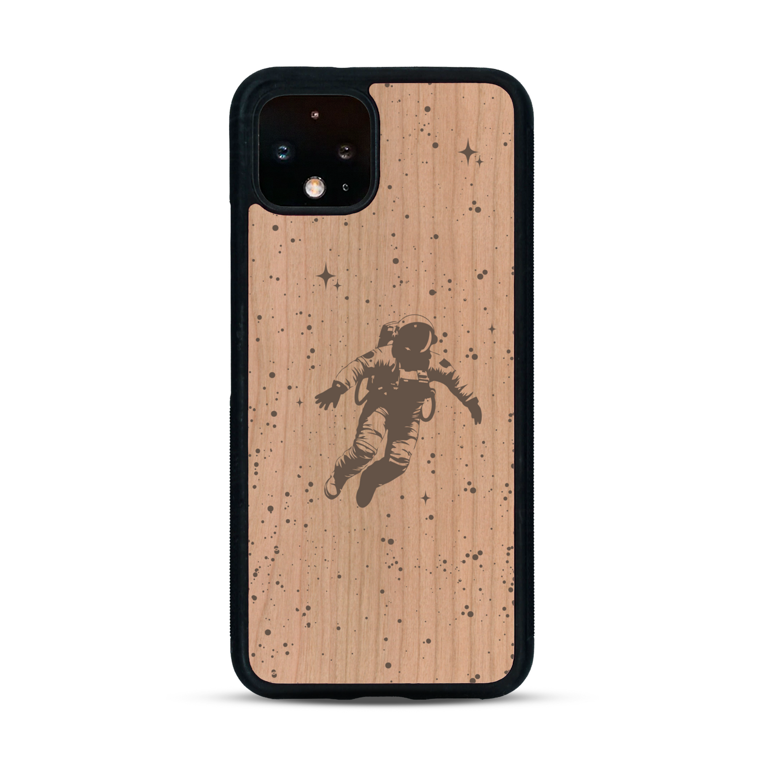 Coque de protection en bois véritable fabriquée en France pour  sur le thème des astronautes