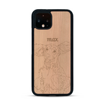 Coque de protection en bois véritable fabriquée en France pour  avec gravure personnalisée à partir d'une photo, d'une image, d'un logo, des initials ou d'une phrase