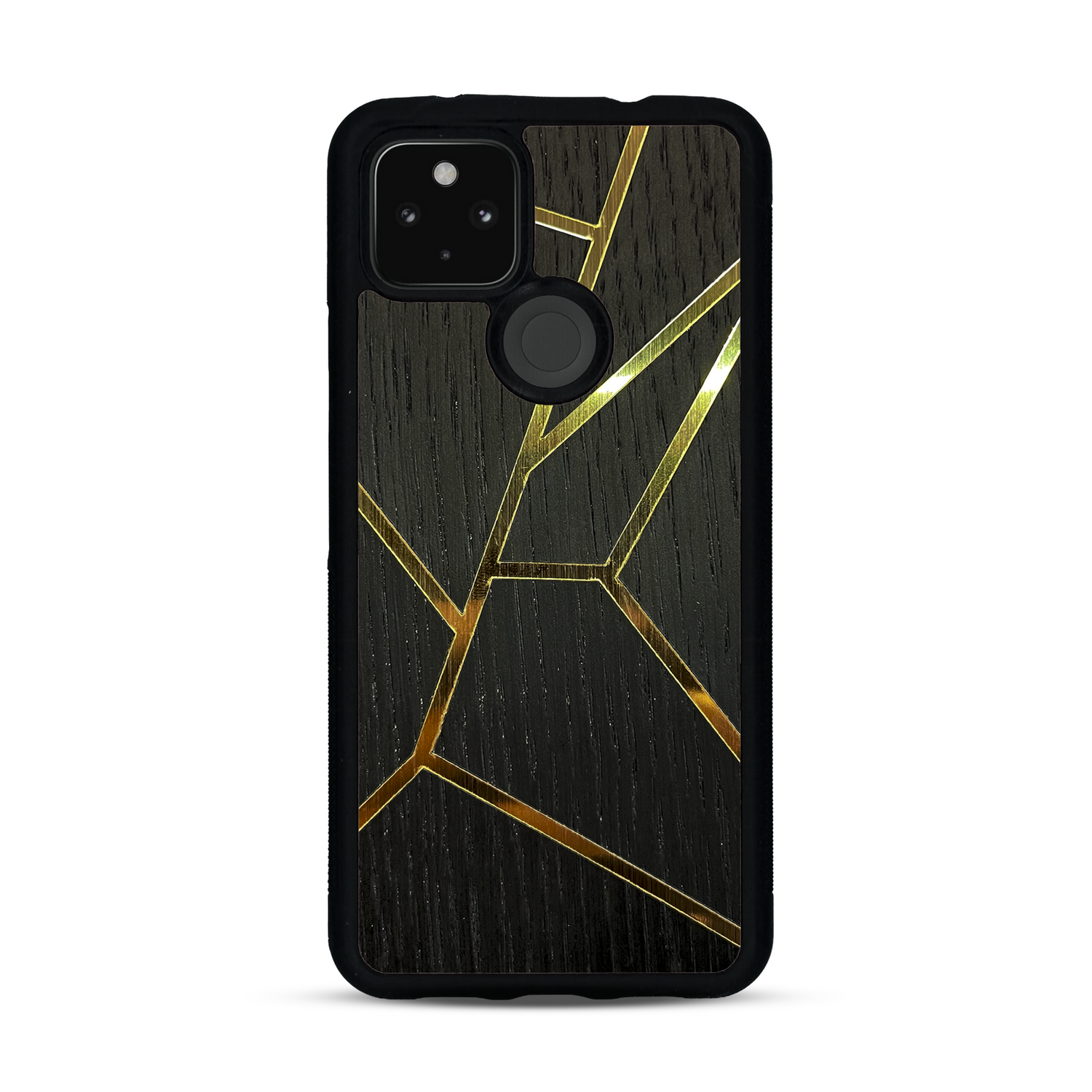 Coque de protection en bois véritable fabriquée en France pour  alliant plusieurs essences de bois pour représenter des fragments design