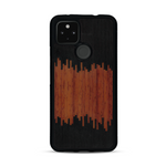 Coque de protection en bois véritable fabriquée en France pour  alliant plusieurs essences de bois pour représenter du magma en fusion