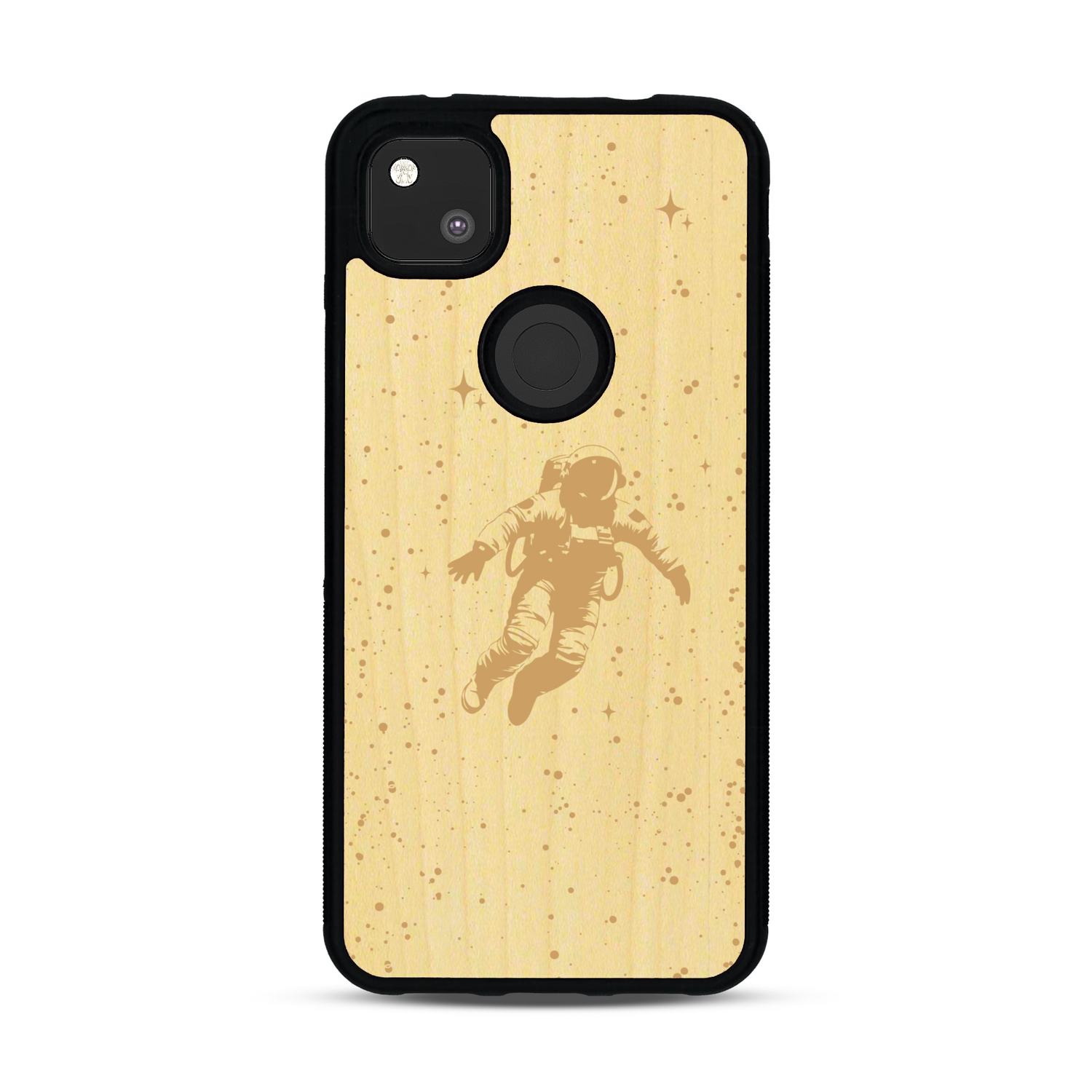 Coque de protection en bois véritable fabriquée en France pour  sur le thème des astronautes