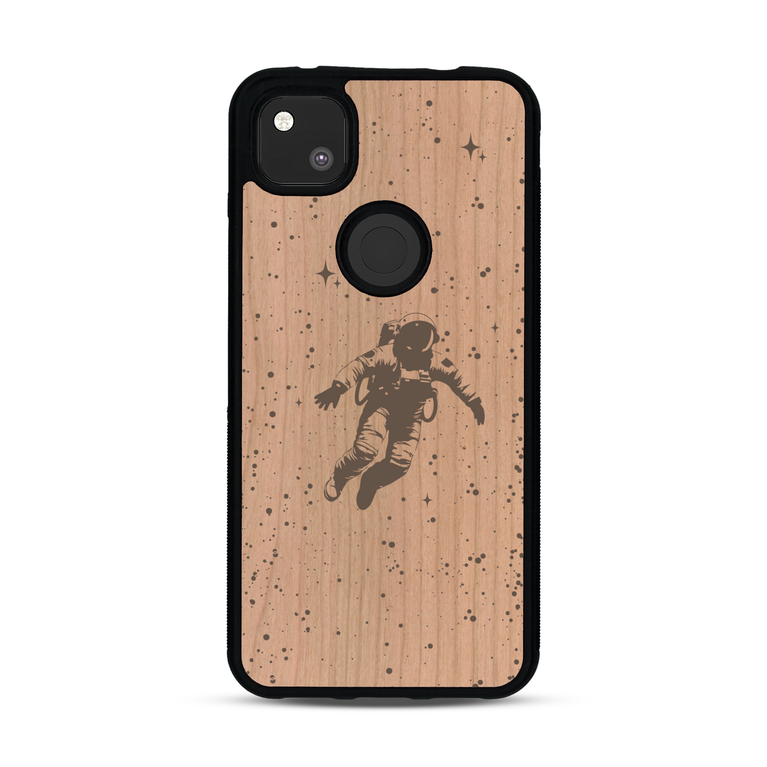 Coque de protection en bois véritable fabriquée en France pour  sur le thème des astronautes