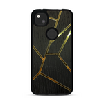 Coque de protection en bois véritable fabriquée en France pour  alliant plusieurs essences de bois pour représenter des fragments design