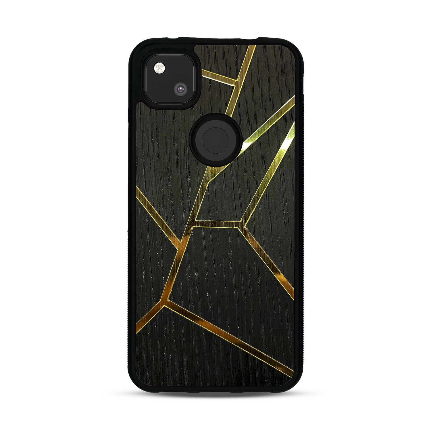Coque de protection en bois véritable fabriquée en France pour  alliant plusieurs essences de bois pour représenter des fragments design