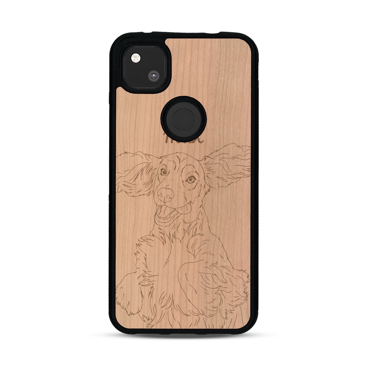 Coque de protection en bois véritable fabriquée en France pour  avec gravure personnalisée à partir d'une photo, d'une image, d'un logo, des initials ou d'une phrase