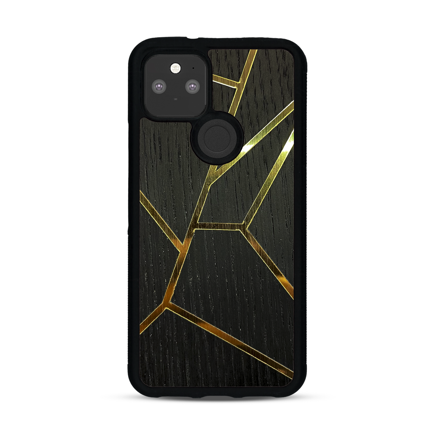 Coque de protection en bois véritable fabriquée en France pour  alliant plusieurs essences de bois pour représenter des fragments design