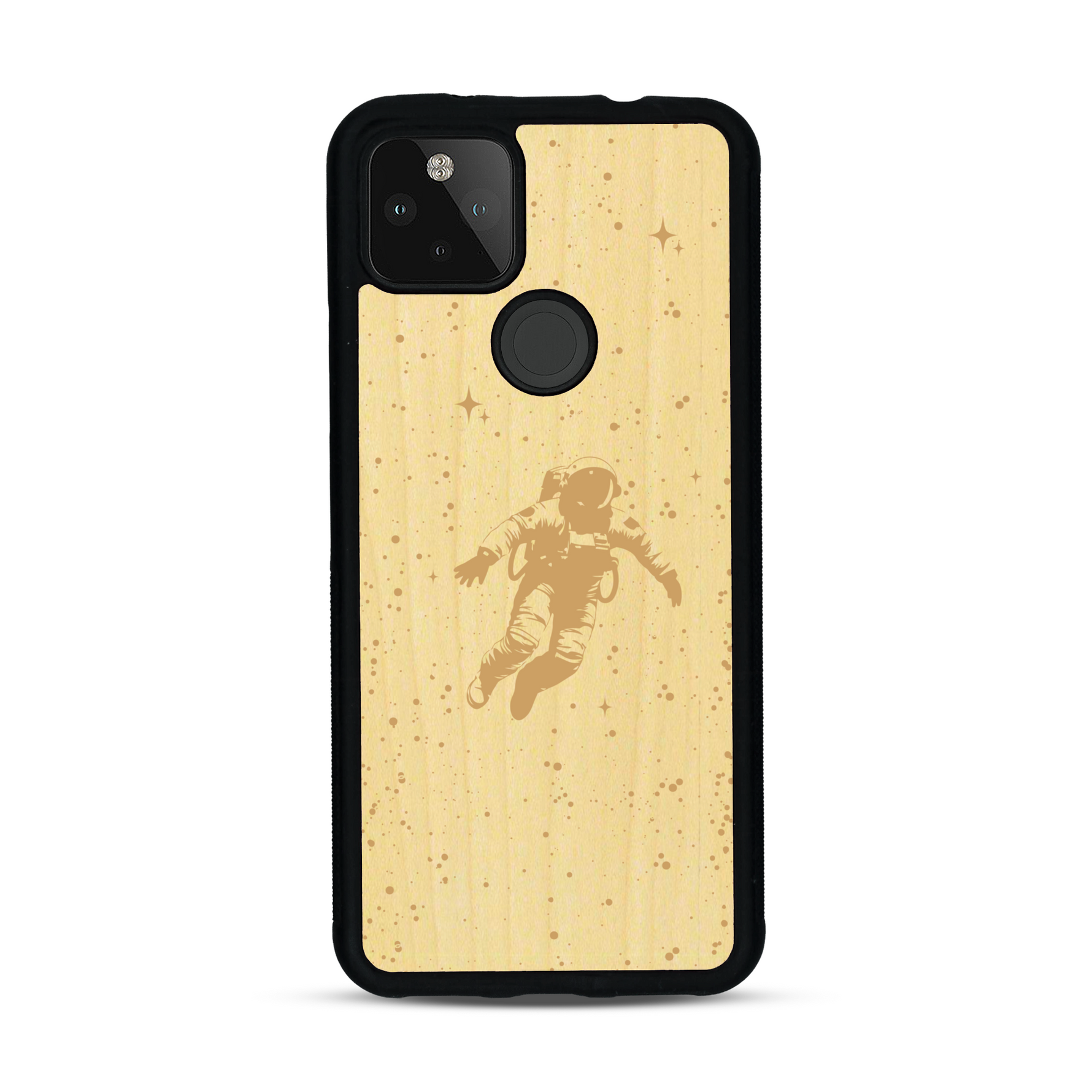 Coque de protection en bois véritable fabriquée en France pour  sur le thème des astronautes