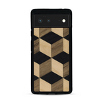 Coque de protection en bois véritable fabriquée en France pour  alliant plusieurs essences de bois pour représenter un classique intemporel de la marqueterie