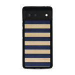 Coque de protection en bois véritable fabriquée en France pour  alliant plusieurs essences de bois pour représenter une marinière