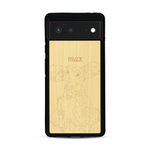 Coque de protection en bois véritable fabriquée en France pour  avec gravure personnalisée à partir d'une photo, d'une image, d'un logo, des initials ou d'une phrase