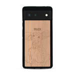 Coque de protection en bois véritable fabriquée en France pour  avec gravure personnalisée à partir d'une photo, d'une image, d'un logo, des initials ou d'une phrase