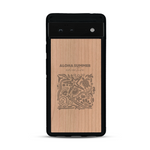 Coque de protection en bois véritable fabriquée en France pour  sur le thème de la plage, de l'été et vanlife.