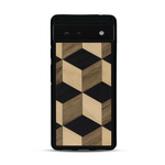 Coque de protection en bois véritable fabriquée en France pour  alliant plusieurs essences de bois pour représenter un classique intemporel de la marqueterie