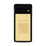 Coque de protection en bois véritable fabriquée en France pour  sur le thème de la plage, de l'été et vanlife.