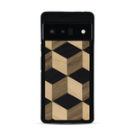 Coque de protection en bois véritable fabriquée en France pour  alliant plusieurs essences de bois pour représenter un classique intemporel de la marqueterie