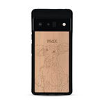 Coque de protection en bois véritable fabriquée en France pour  avec gravure personnalisée à partir d'une photo, d'une image, d'un logo, des initials ou d'une phrase