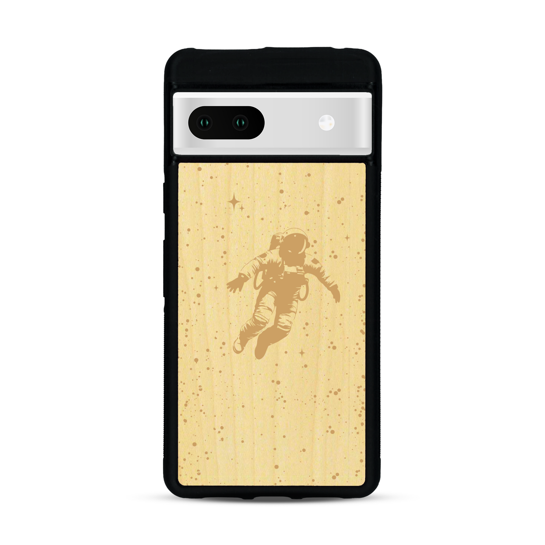 Coque de protection en bois véritable fabriquée en France pour  sur le thème des astronautes